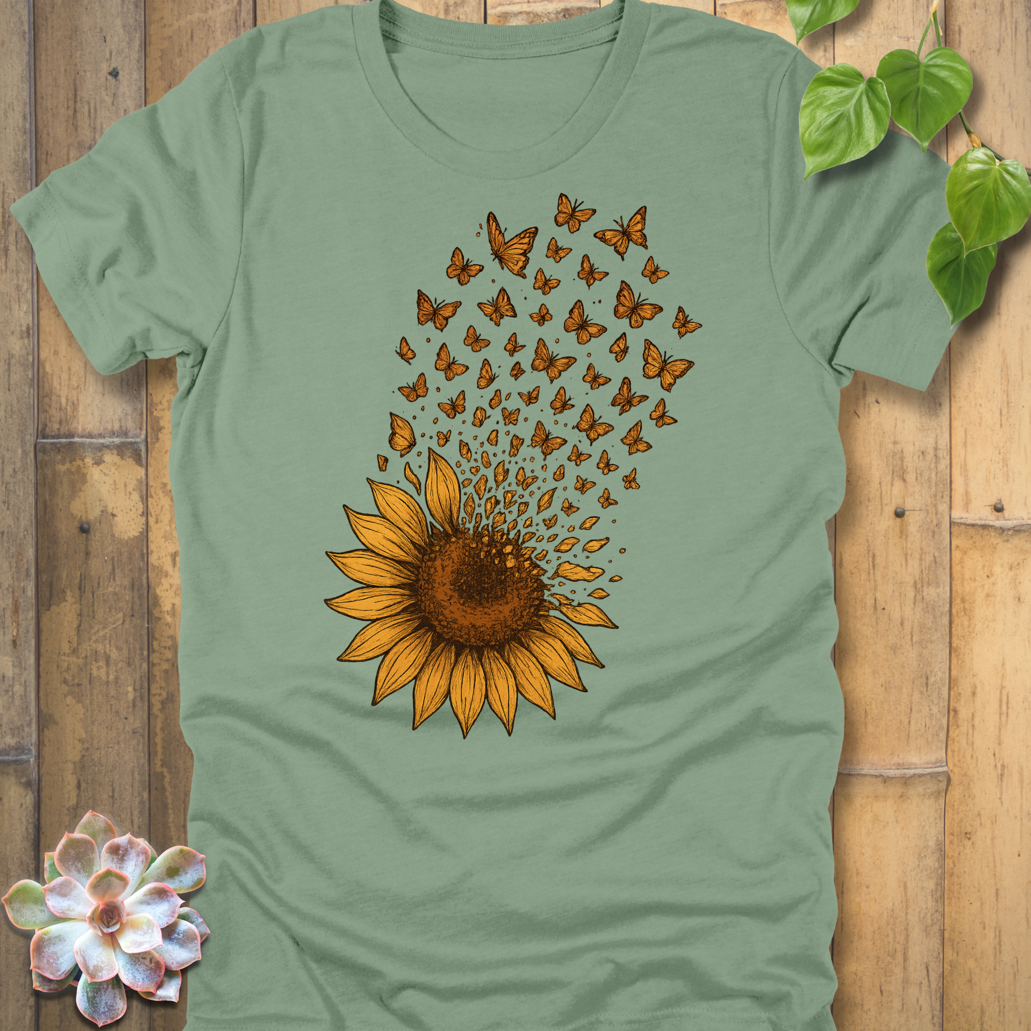 Sunflower Butterfly  T-Shirt