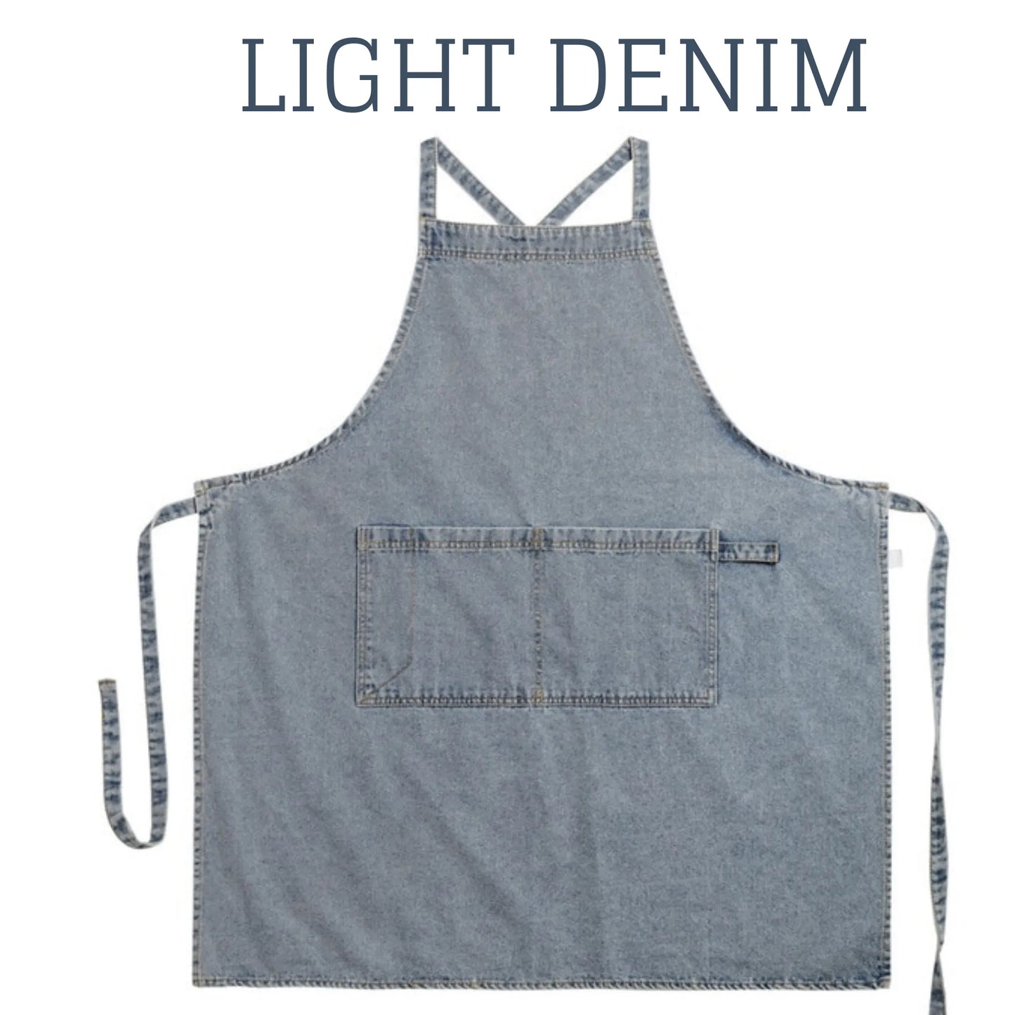 denim apron with bib