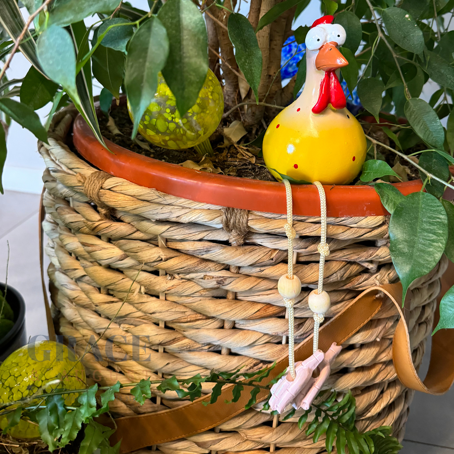 Funny Ceramic Chicken, Indoor Home Decor, Brighten up your space!