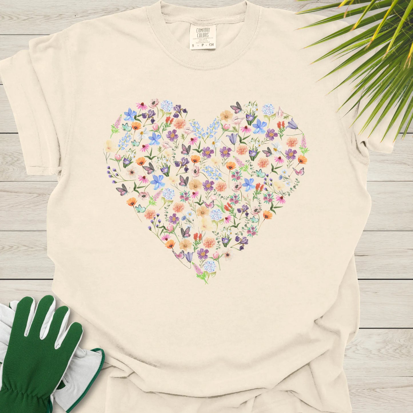 Heart floral t-shirt