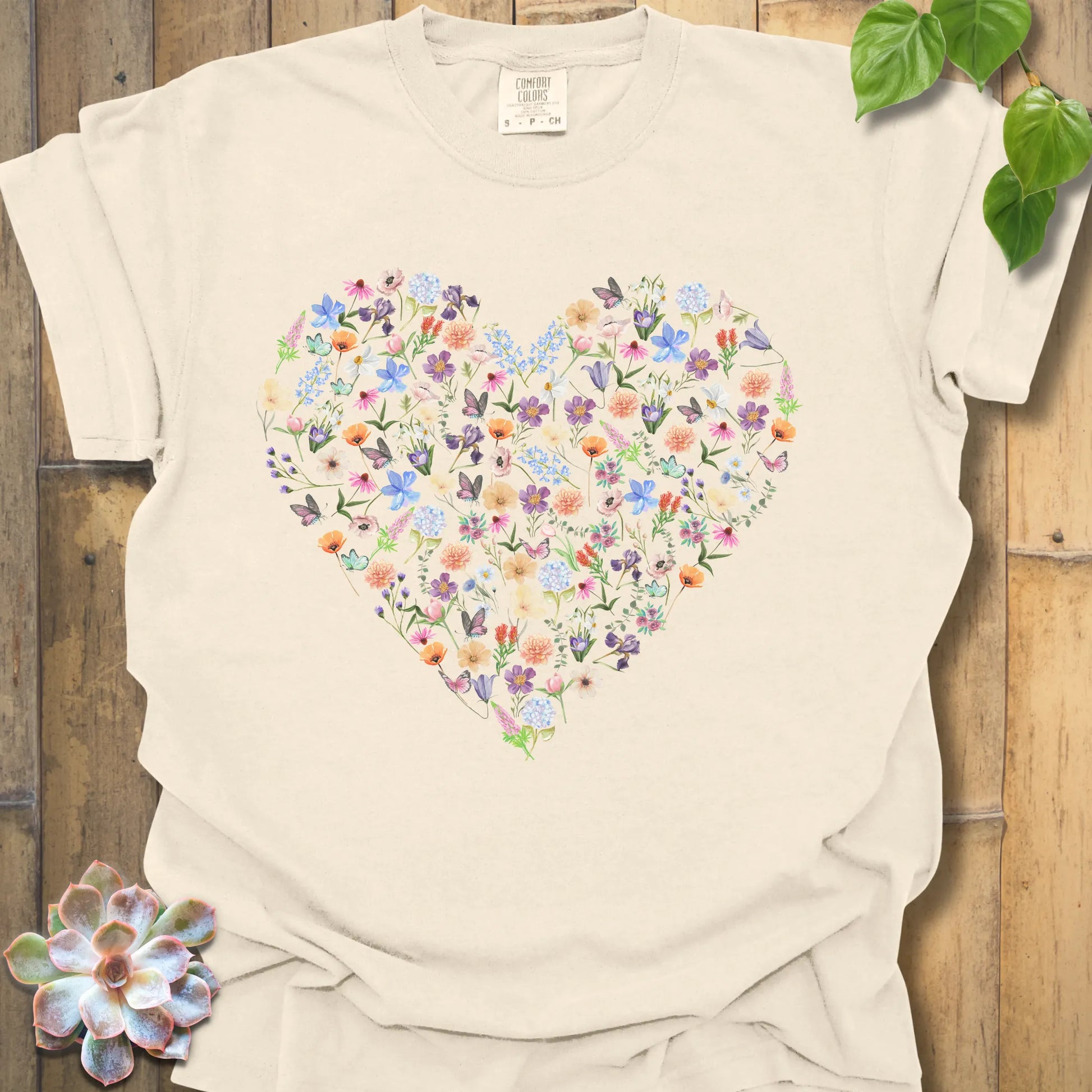 Heart floral t-shirt