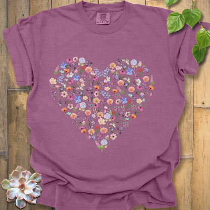 floral loveheart tee