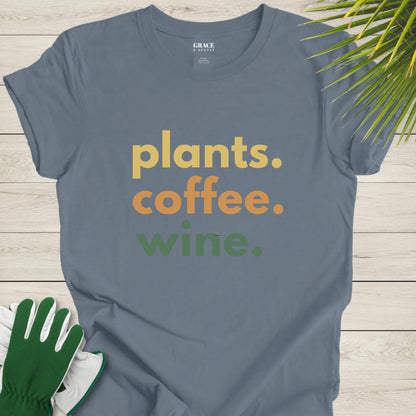 Botanical coffee wine shirt