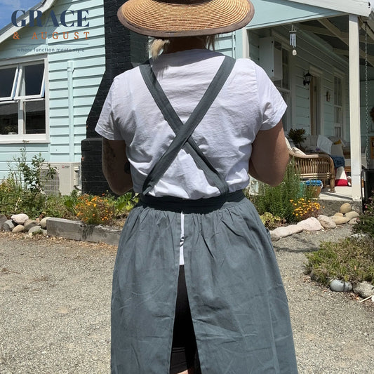 cotton cross back apron