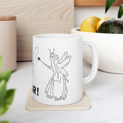 Novelty Coffee Mugs for Gardeners, funny coffee cup with the saying "I Can Make Weeds Disappear" on it