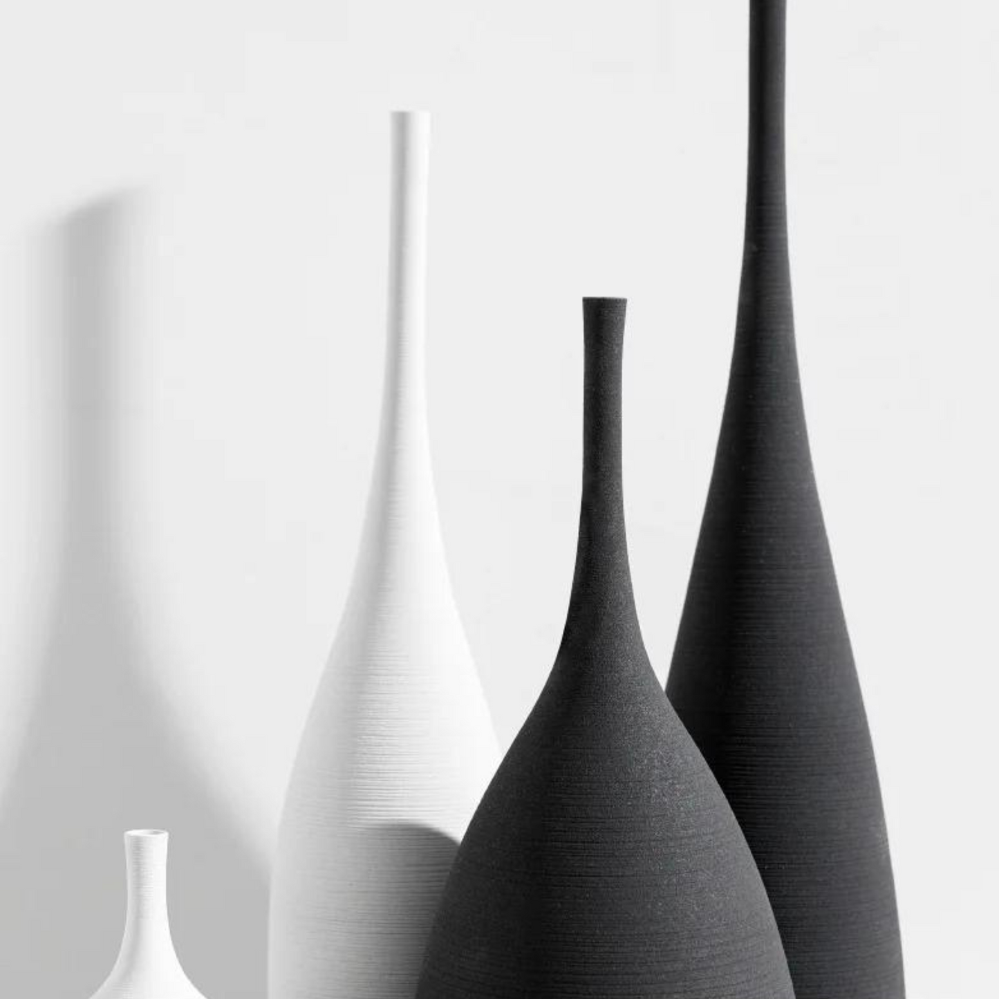 matt black vase