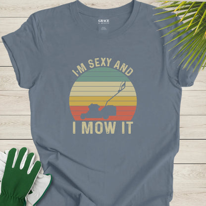 Mowing joke t-shirt