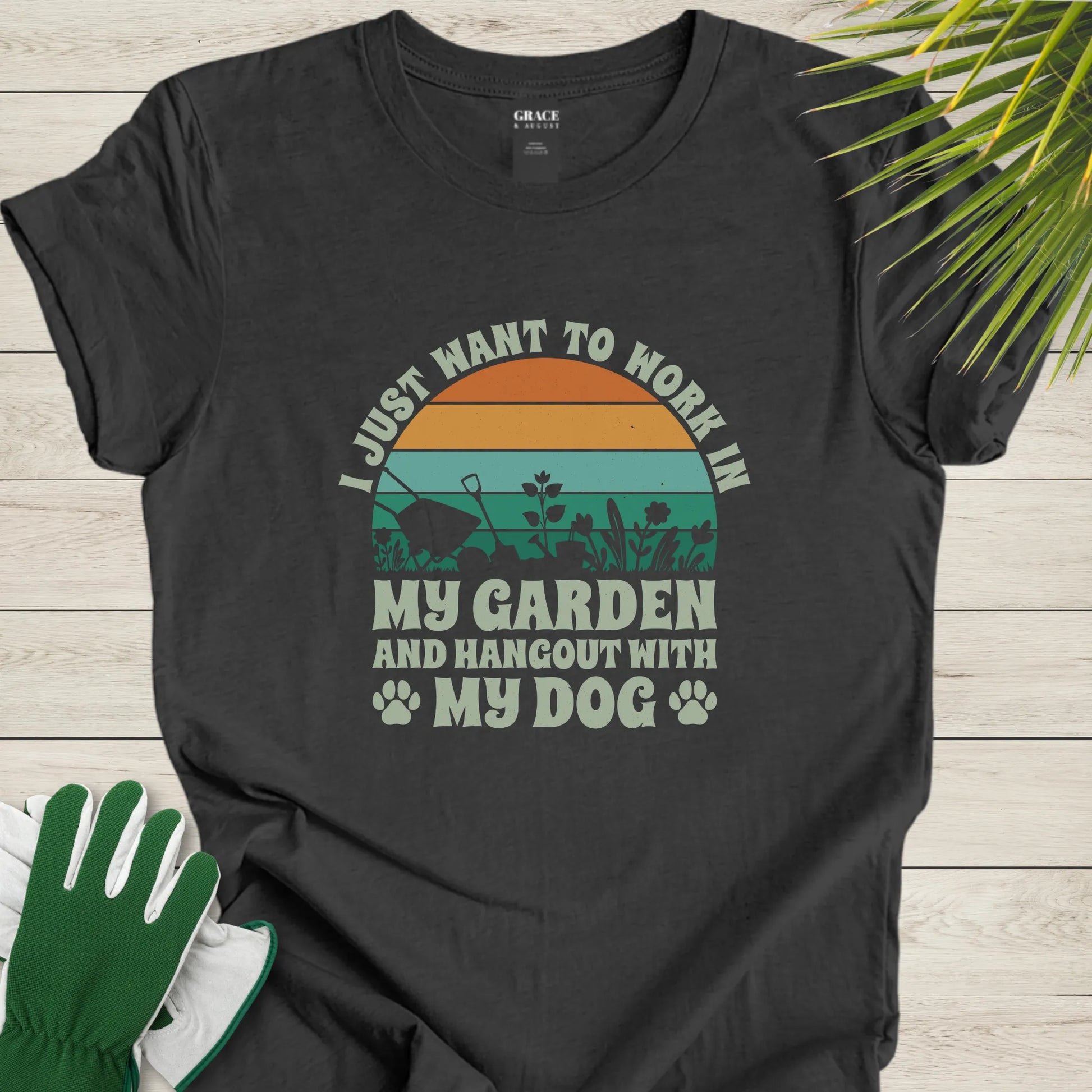 Dog lover gardening shirt
