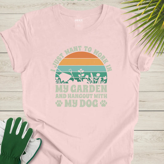 Garden and dog lover t-shirt
