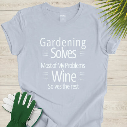 gardening and wine t-shirt