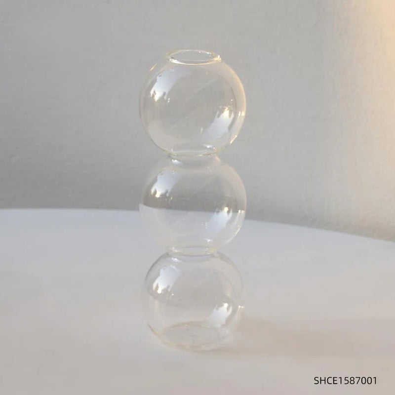 clear bubble vase