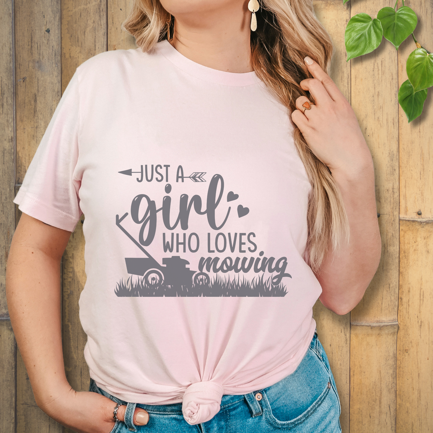 Just a Girl Who Loves Mowing T-Shirt