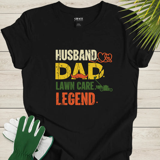 husband dad lawn care shirt