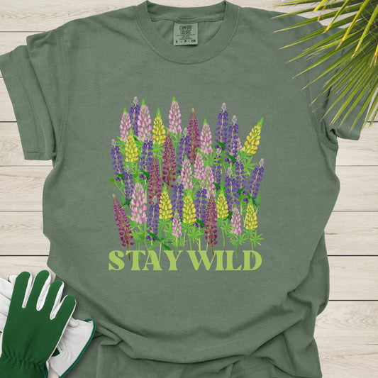 Stay Wild lupine t-shirt
