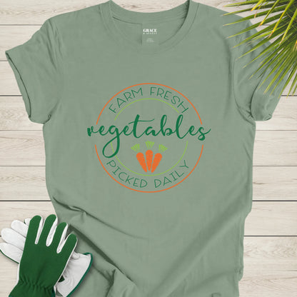 Farm fresh vegetables t-shirt
