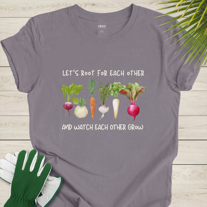 Root vegetable design shirt
