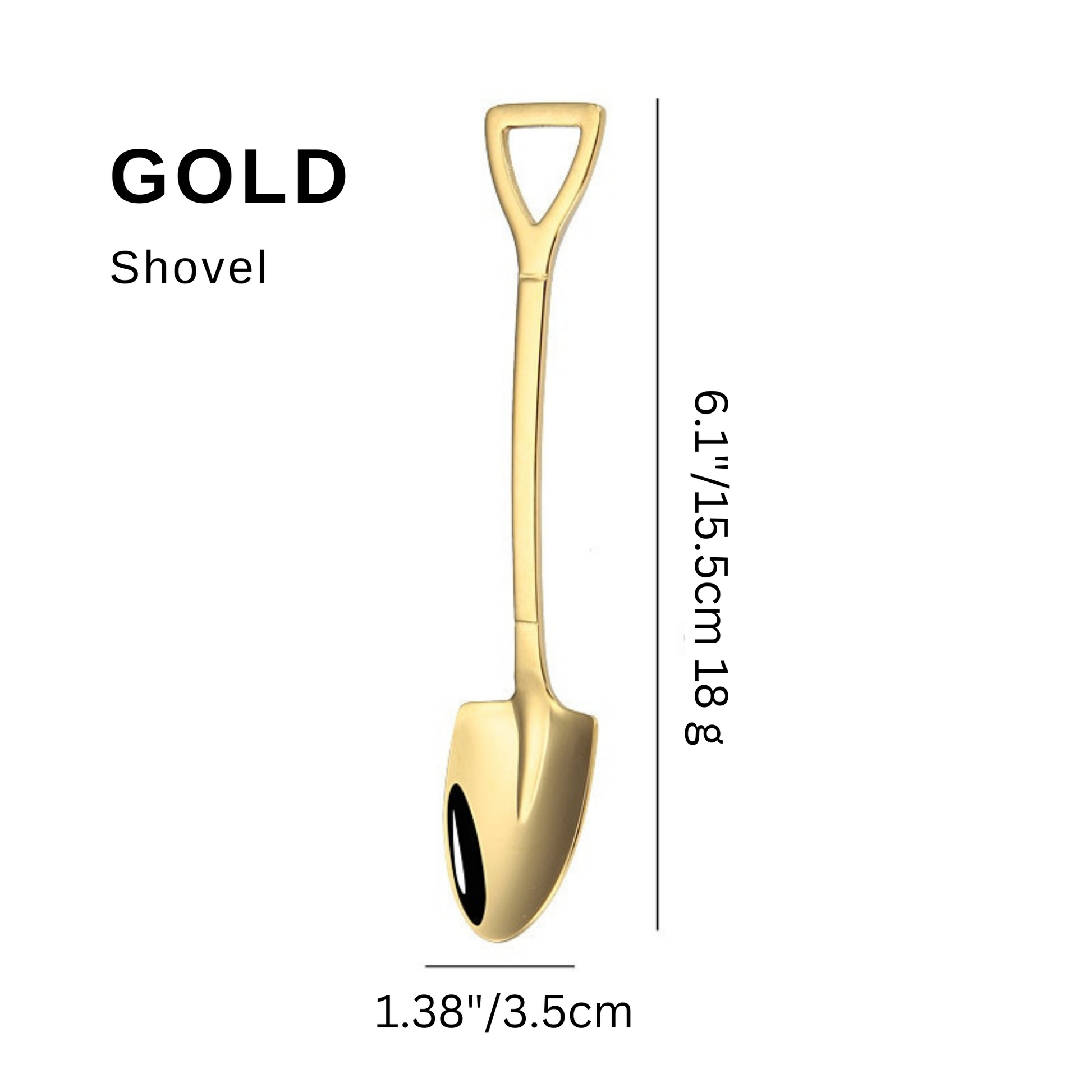 small spade shaped spoon