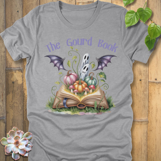 Athletic grey t-shirt featuring the design The Guard Book T-Shirt printed with a halloween design