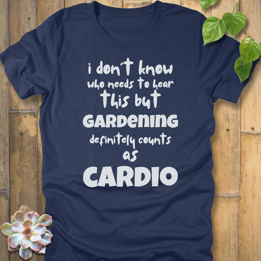 Heather Navy t-shirt featuring the design Who Needs To Hear printed in bold white letters, motivational graphic tee.