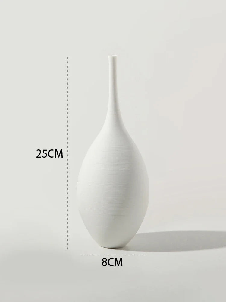 tall white vase