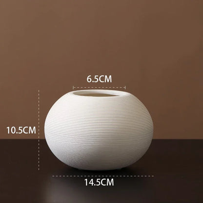 oval vase white