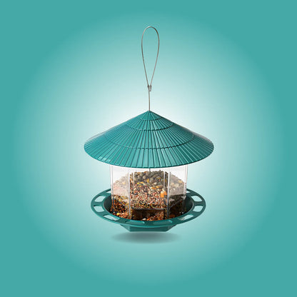Transparent bird feeder