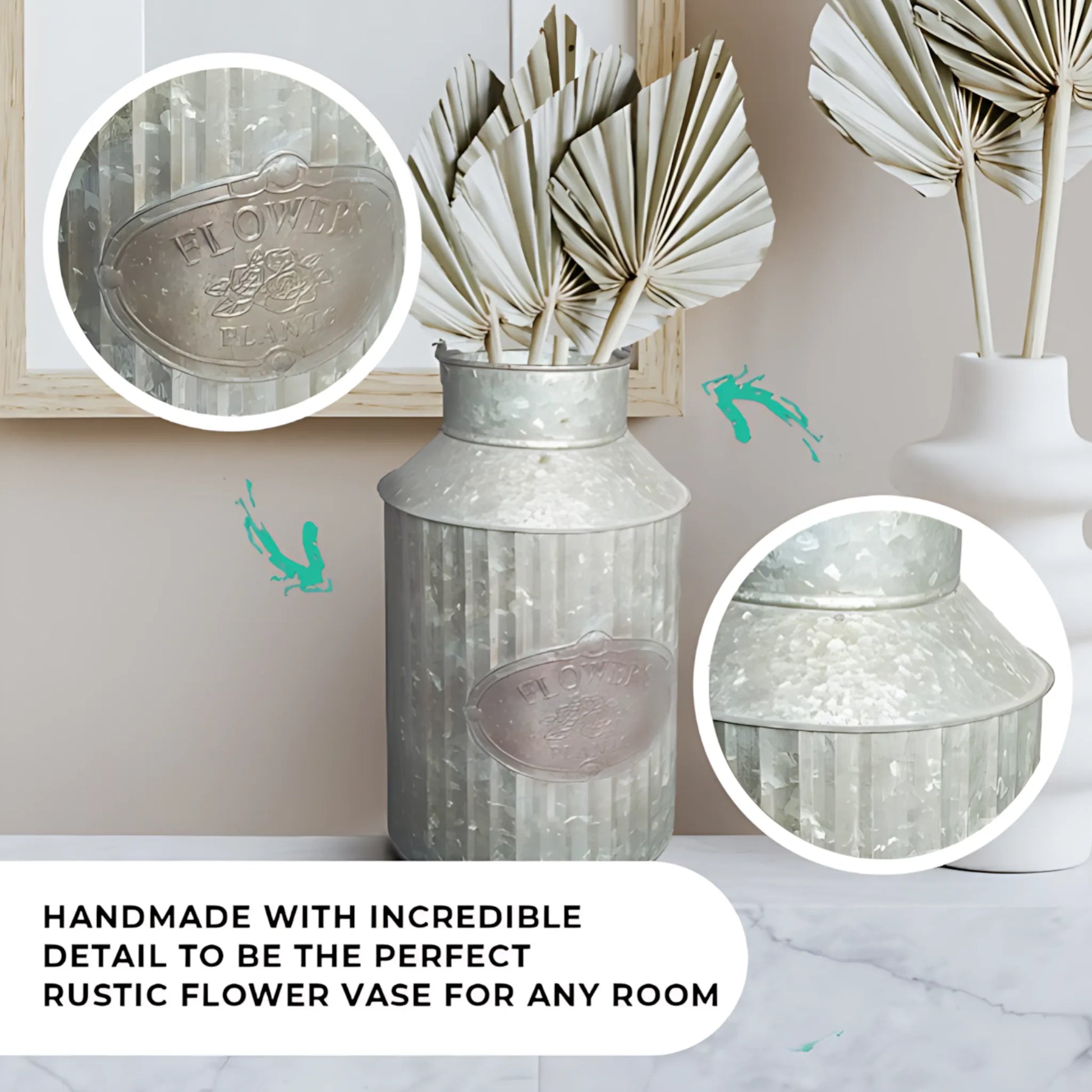 Vintage flower can with handle