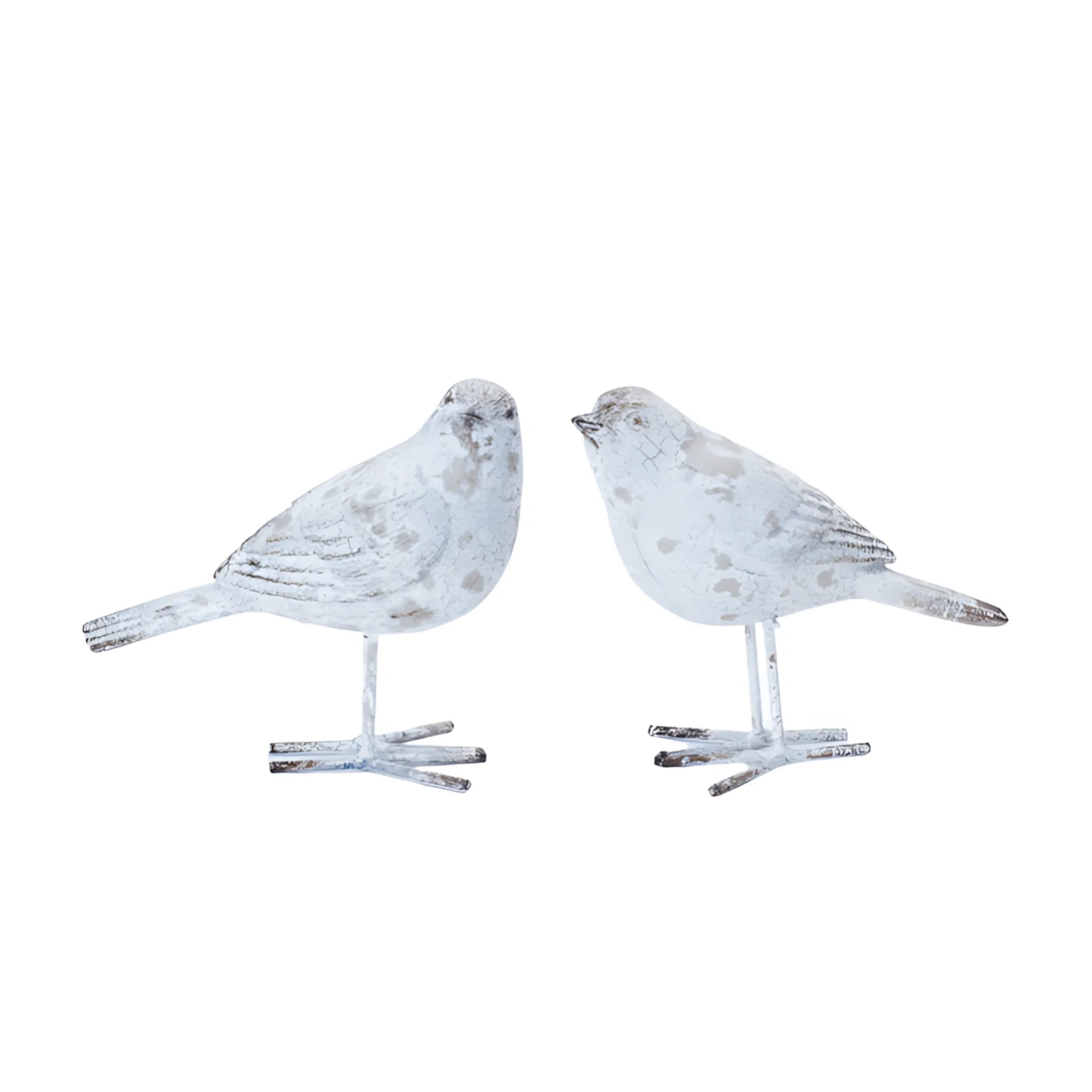 Weathered bird figurine decor