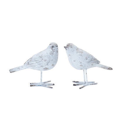 Weathered bird figurine decor