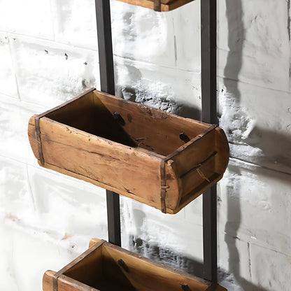 Wooden wall rack