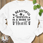 White / S A Beautiful Garden Sweatshirt Sweatshirt