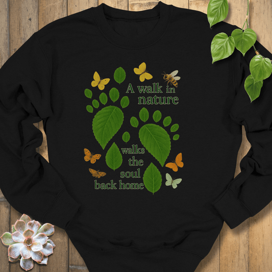 Black / S A Walk In Nature Sweatshirt Sweatshirt