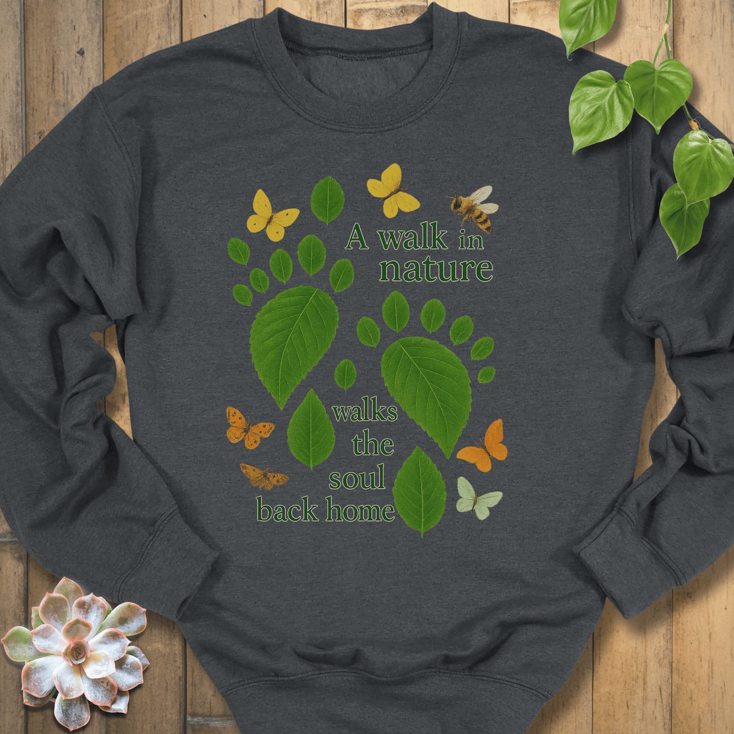 Dark Heather / S A Walk In Nature Sweatshirt Sweatshirt