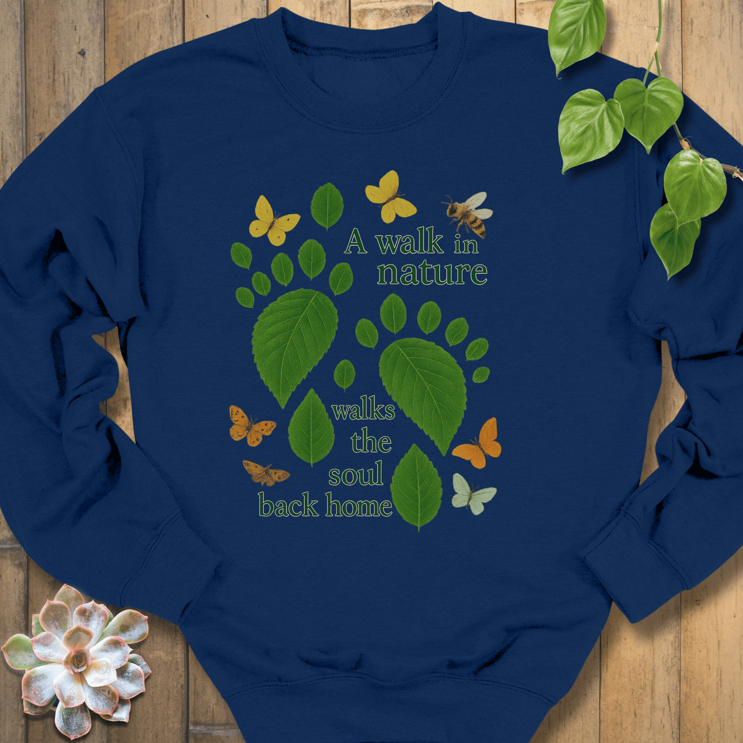 Navy / S A Walk In Nature Sweatshirt Sweatshirt