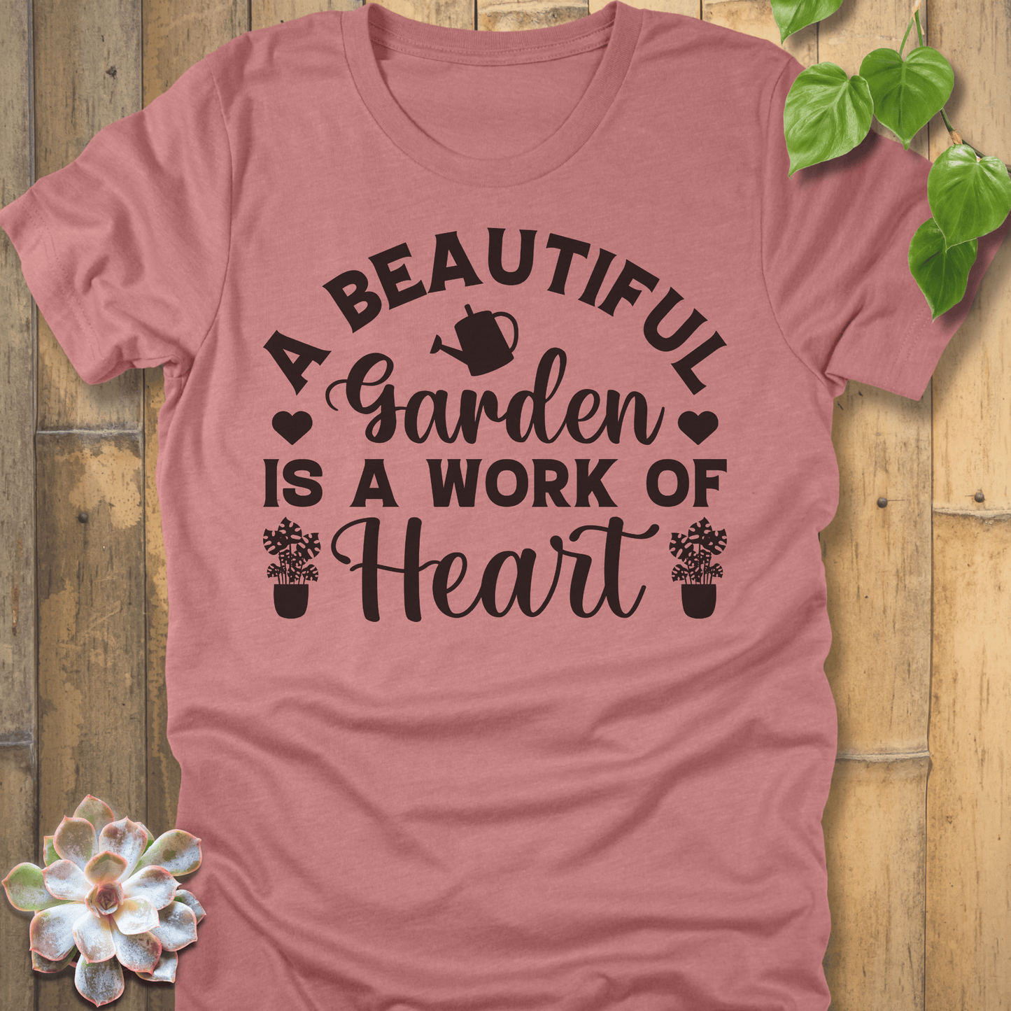 Heather Mauve / S A Work Of Heart T-Shirt T-Shirt