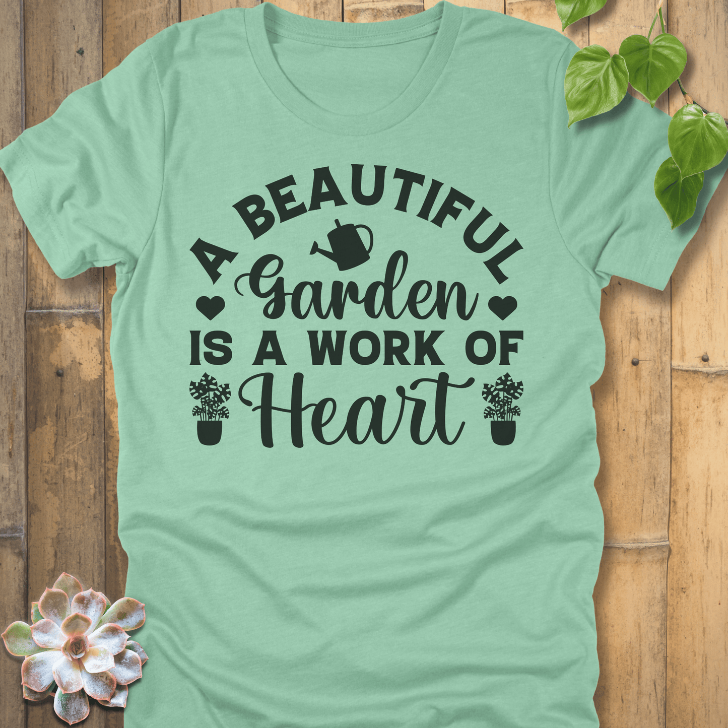 Heather Mint / S A Work Of Heart T-Shirt T-Shirt