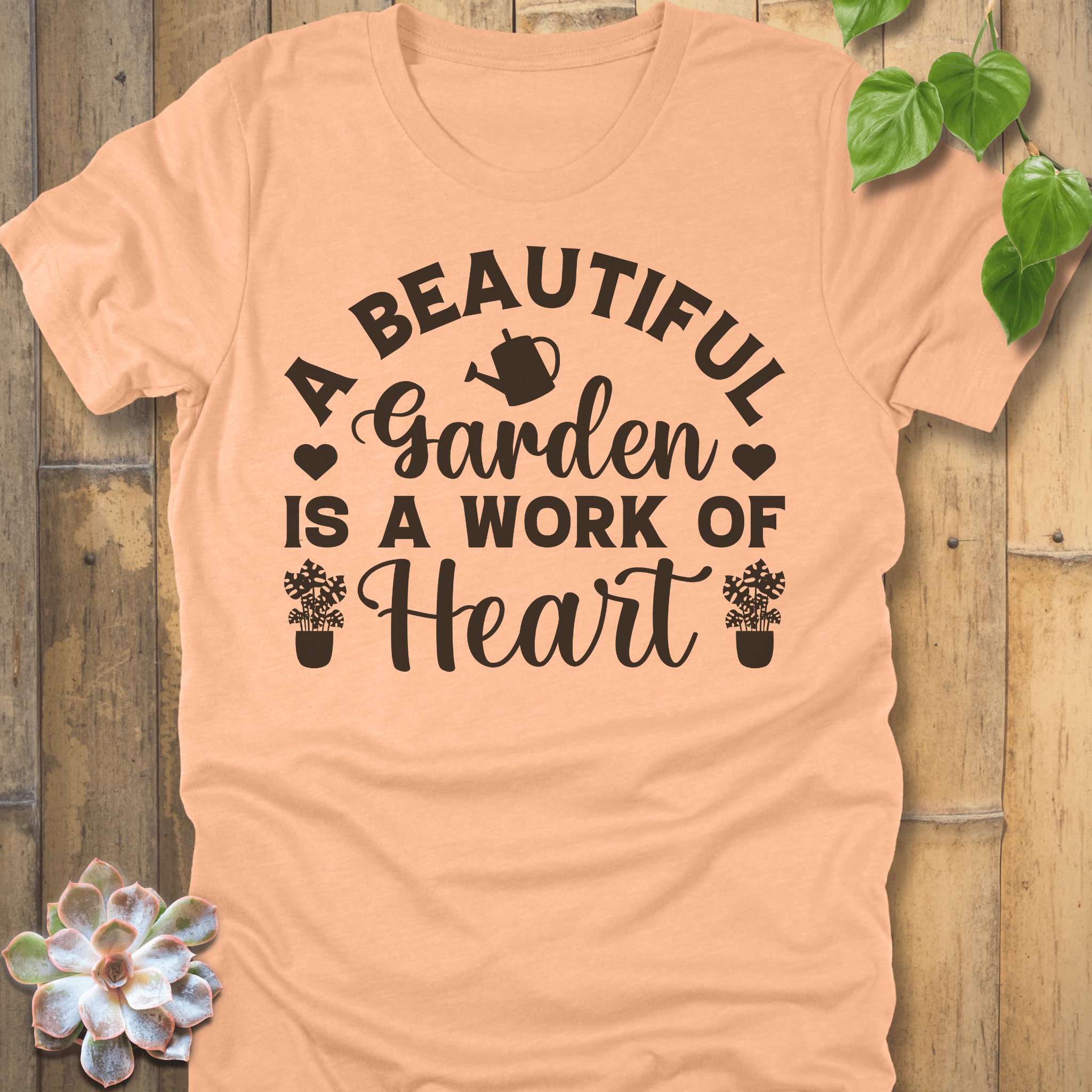 Heather Peach / S A Work Of Heart T-Shirt T-Shirt