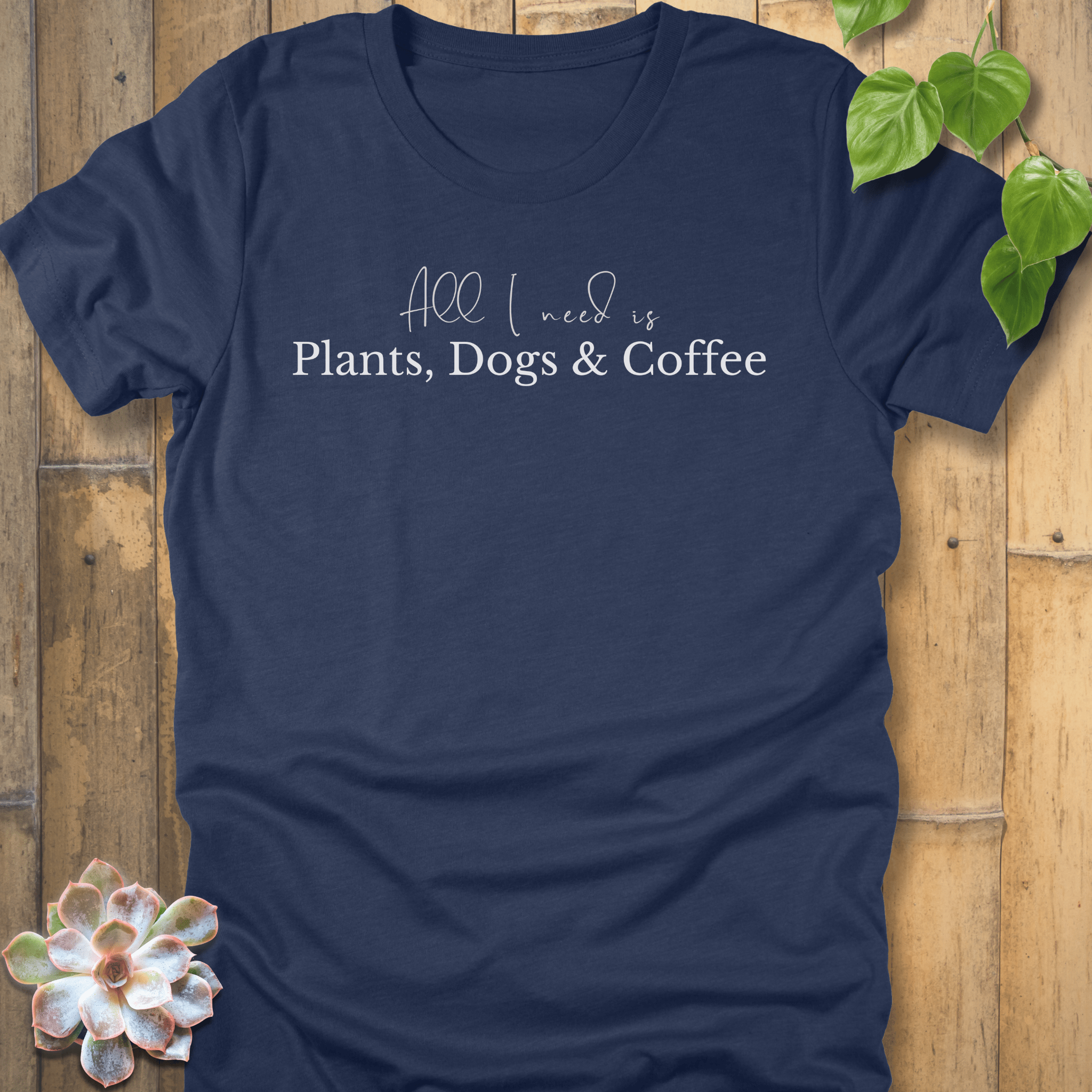 Heather Navy / S All I need  T-Shirt T-Shirt