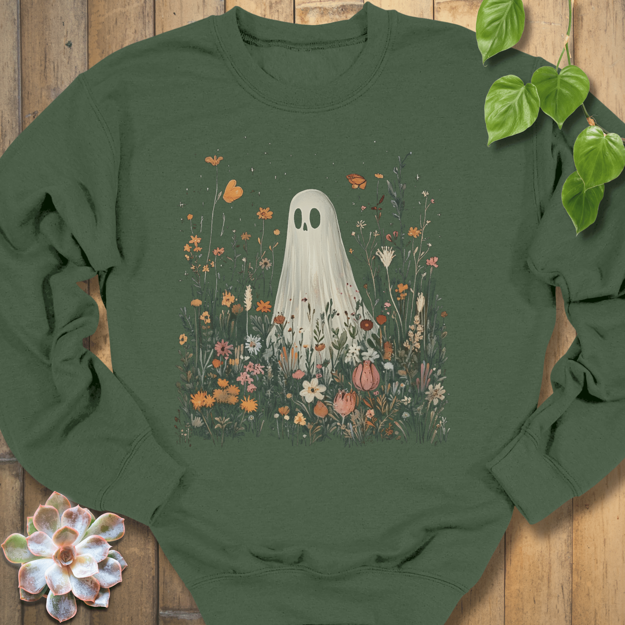 Military Green / S Among The Wildflowers Sweatshirt Sweatshirt