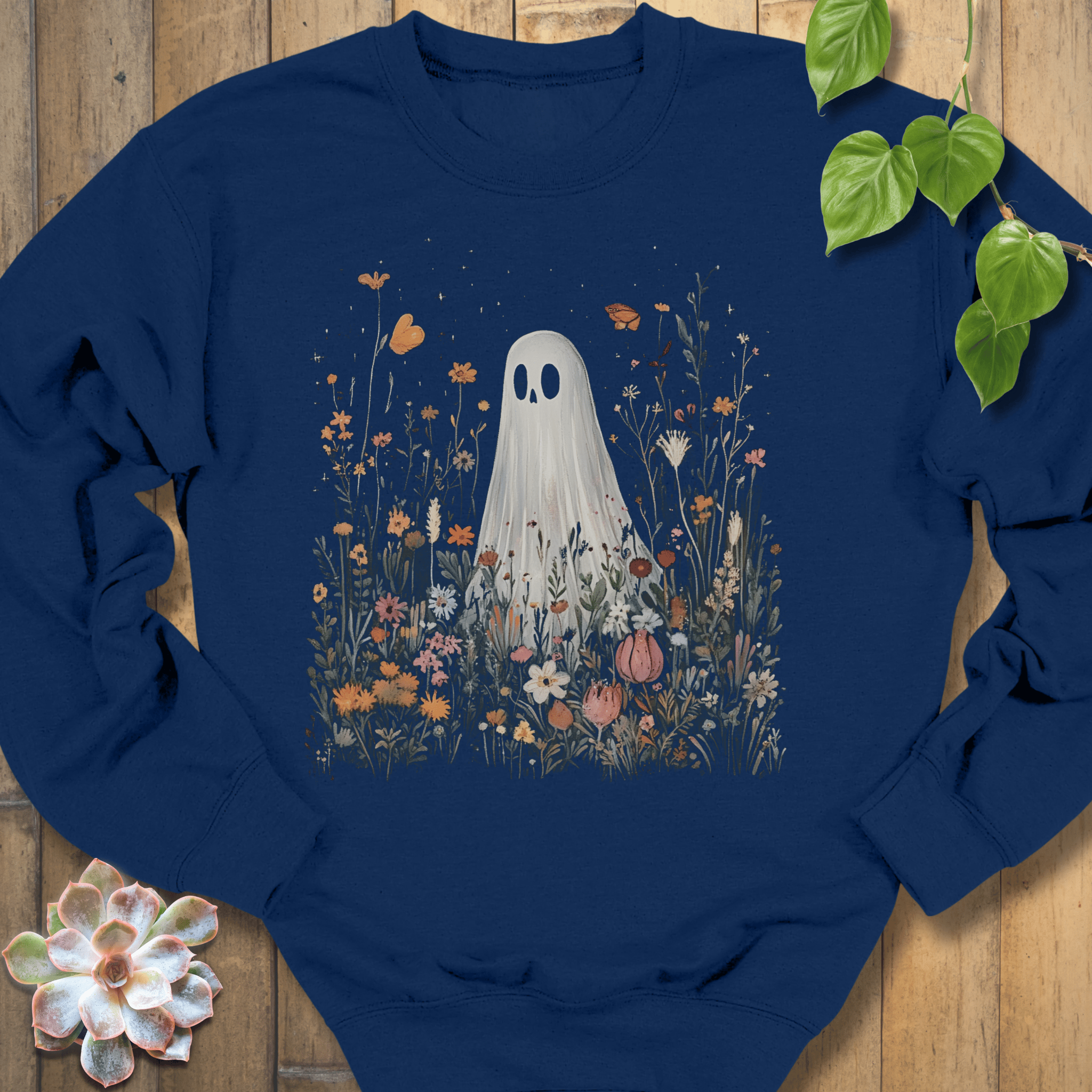 Navy / S Among The Wildflowers Sweatshirt Sweatshirt