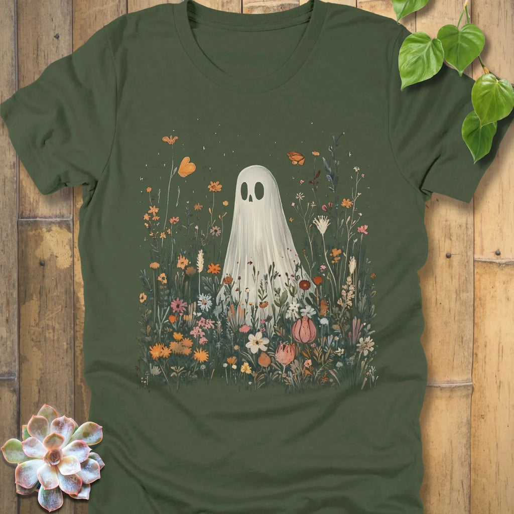 Military Green / S Among the Wildflowers T-Shirt T-Shirt