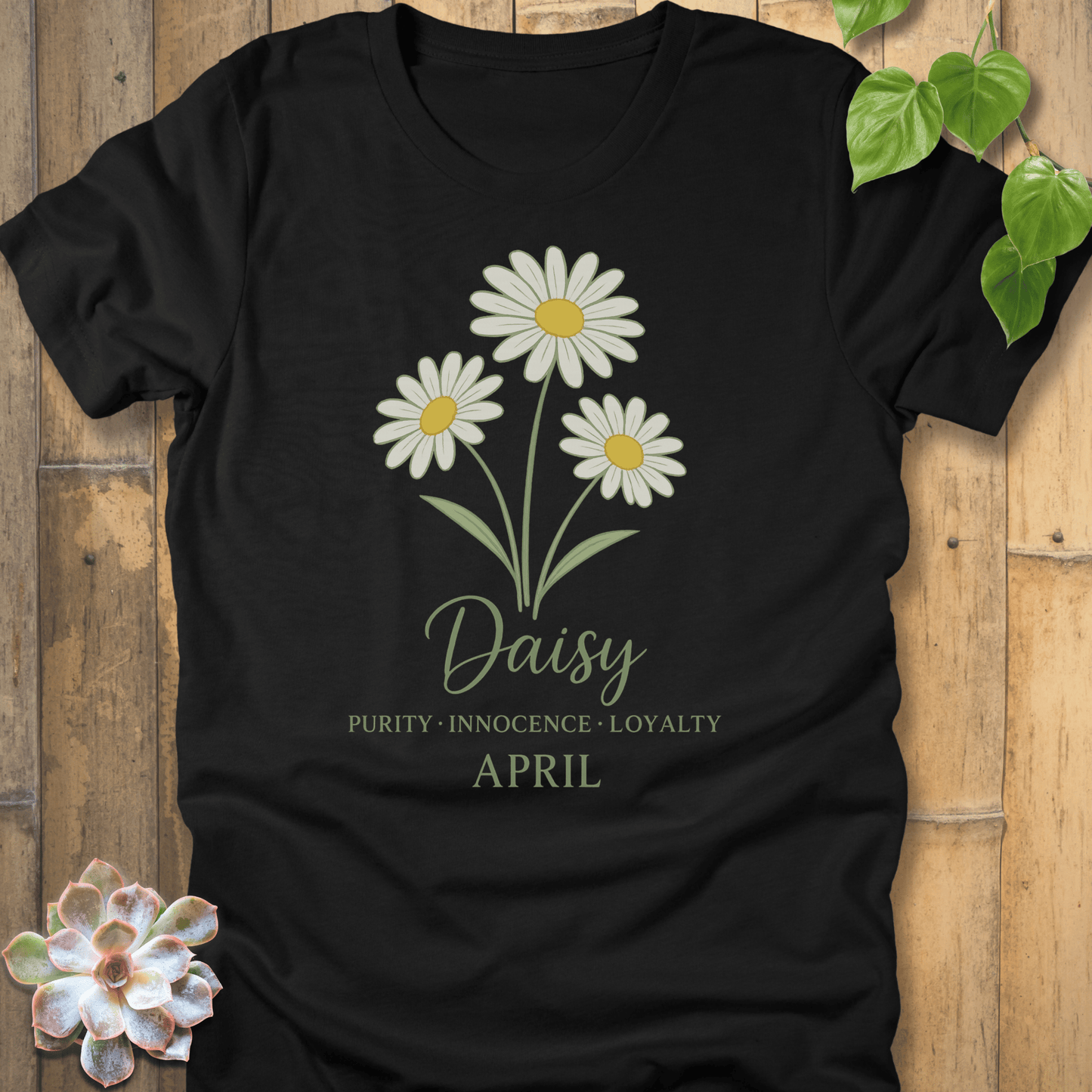 Black / S April Daisy T-shirt T-Shirt