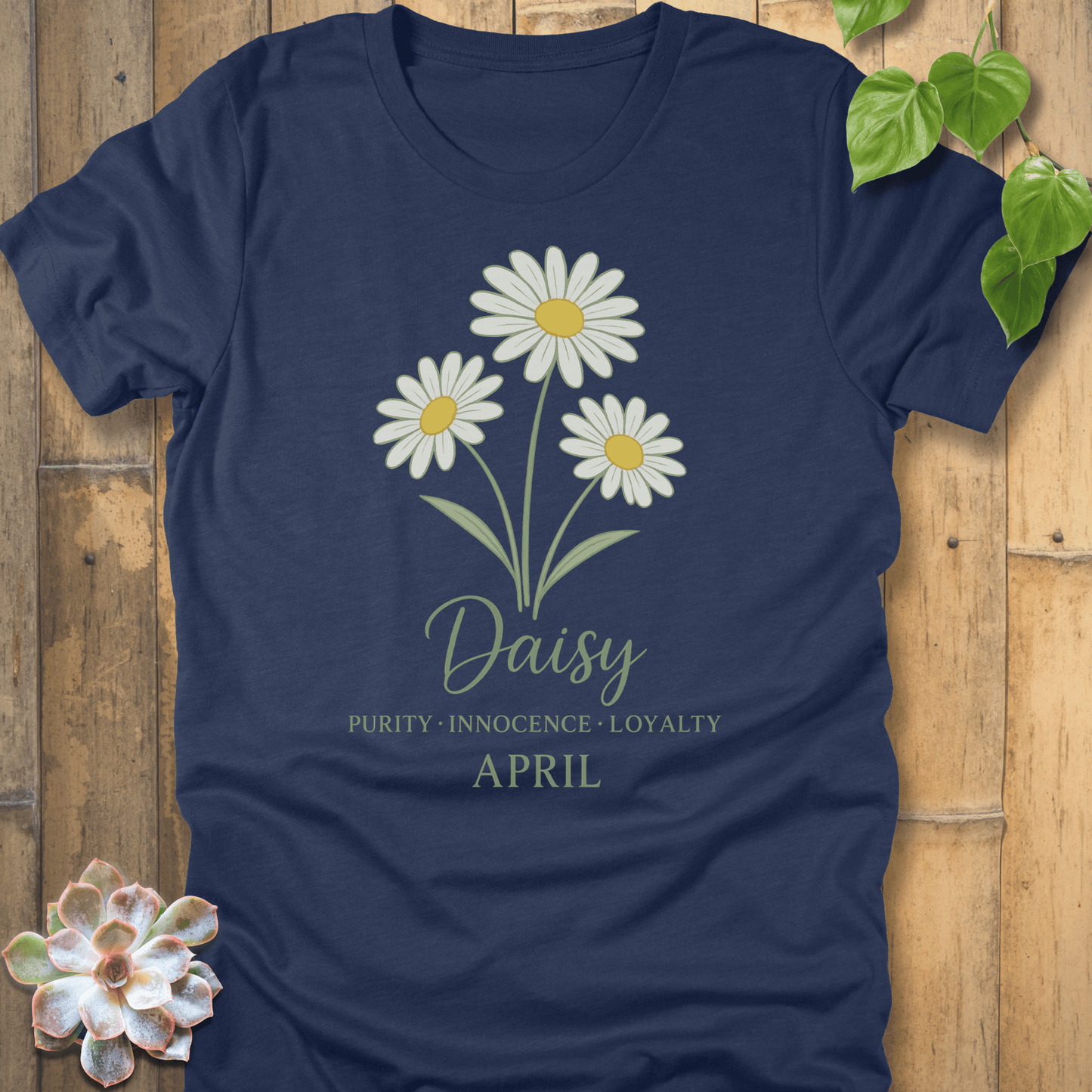 Heather Navy / S April Daisy T-shirt T-Shirt
