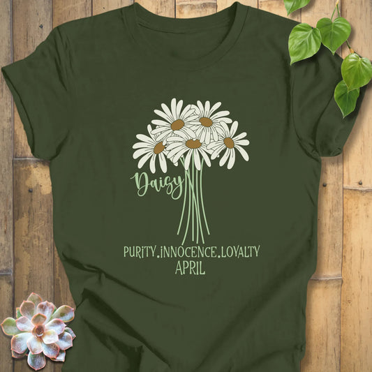 Military Green / XS April Daisy T-shirt T-Shirt