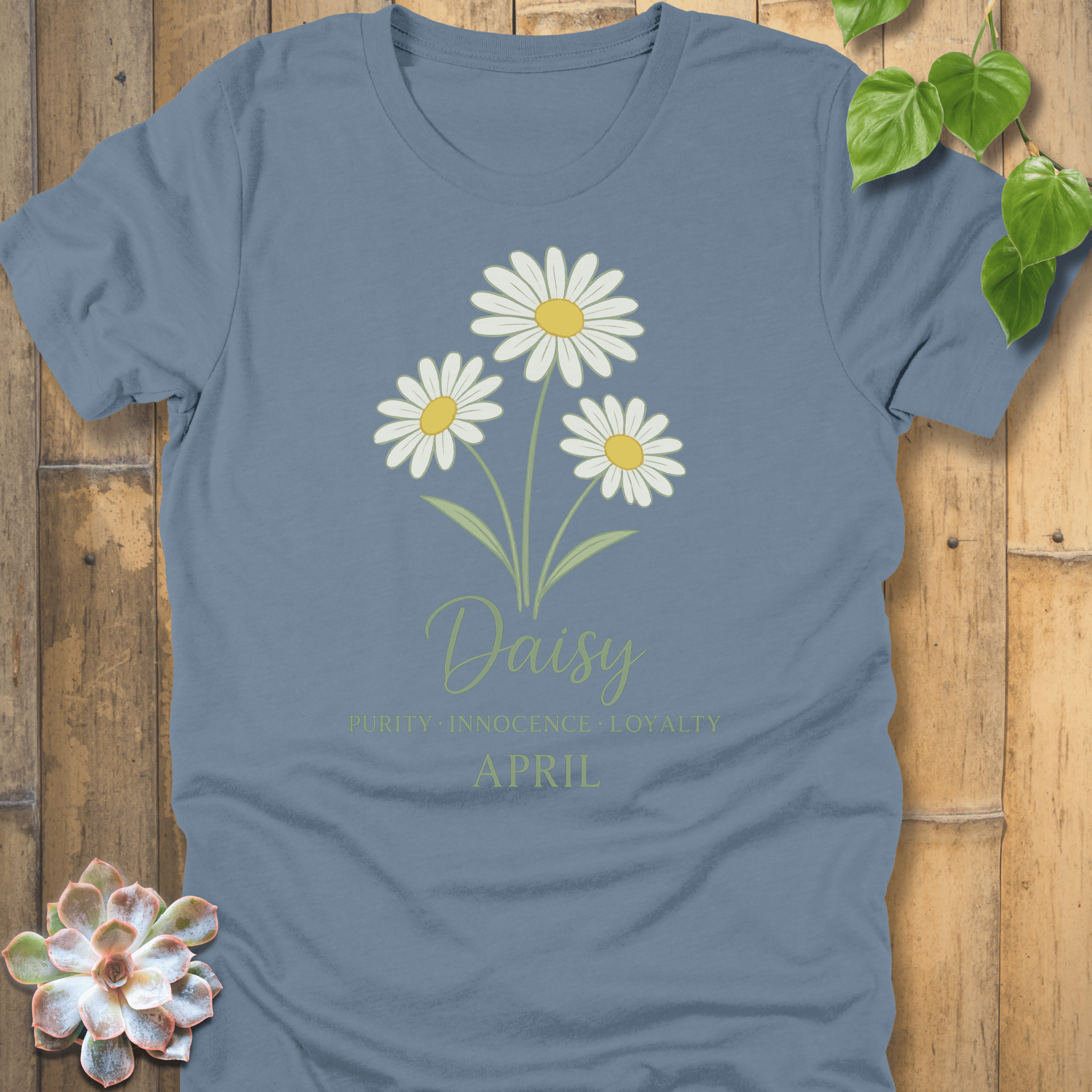 Steel Blue / S April Daisy T-shirt T-Shirt