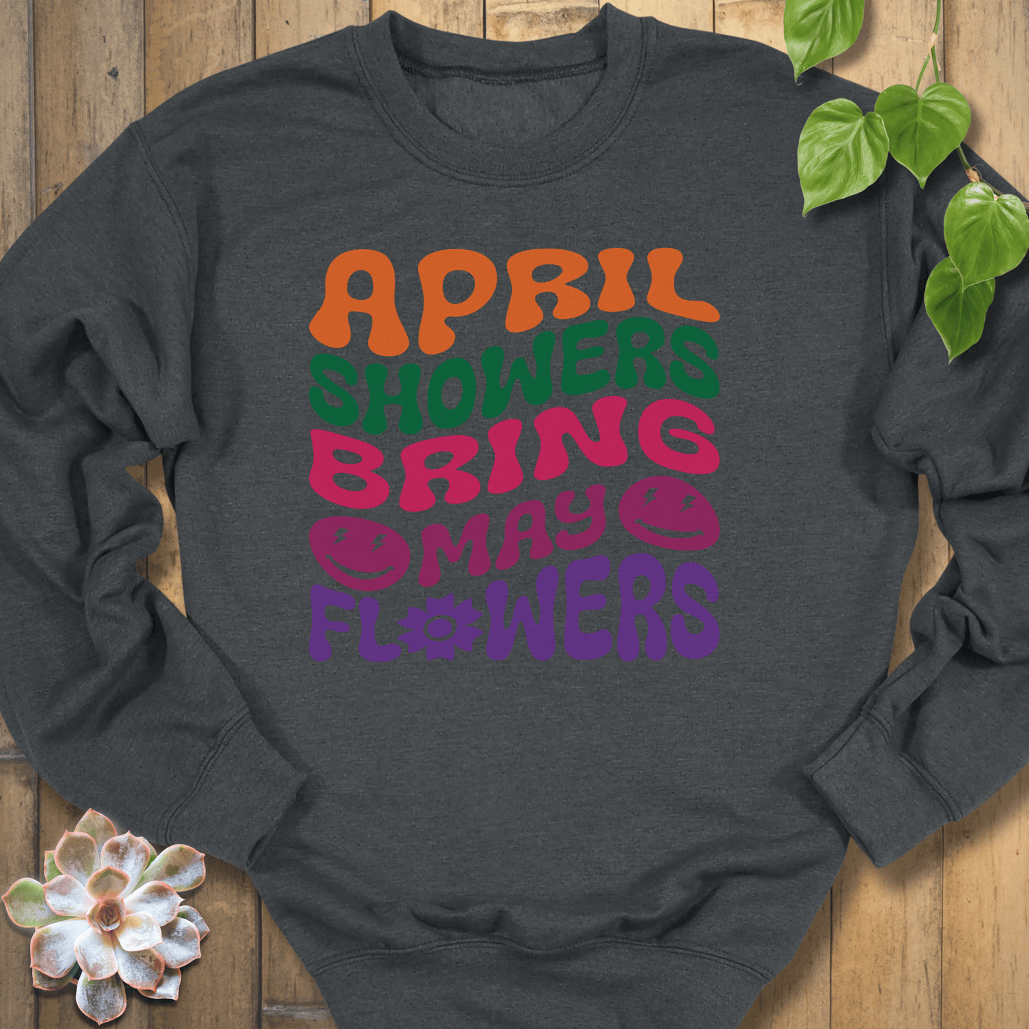 Dark Heather / S April Showers Sweatshirt Sweatshirt