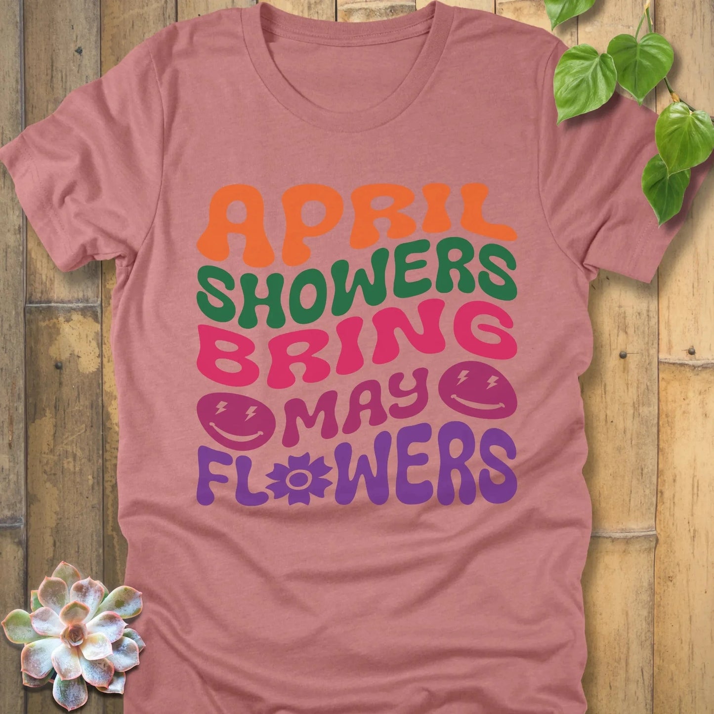 Heather Mauve / S April Showers T-Shirt T-Shirt