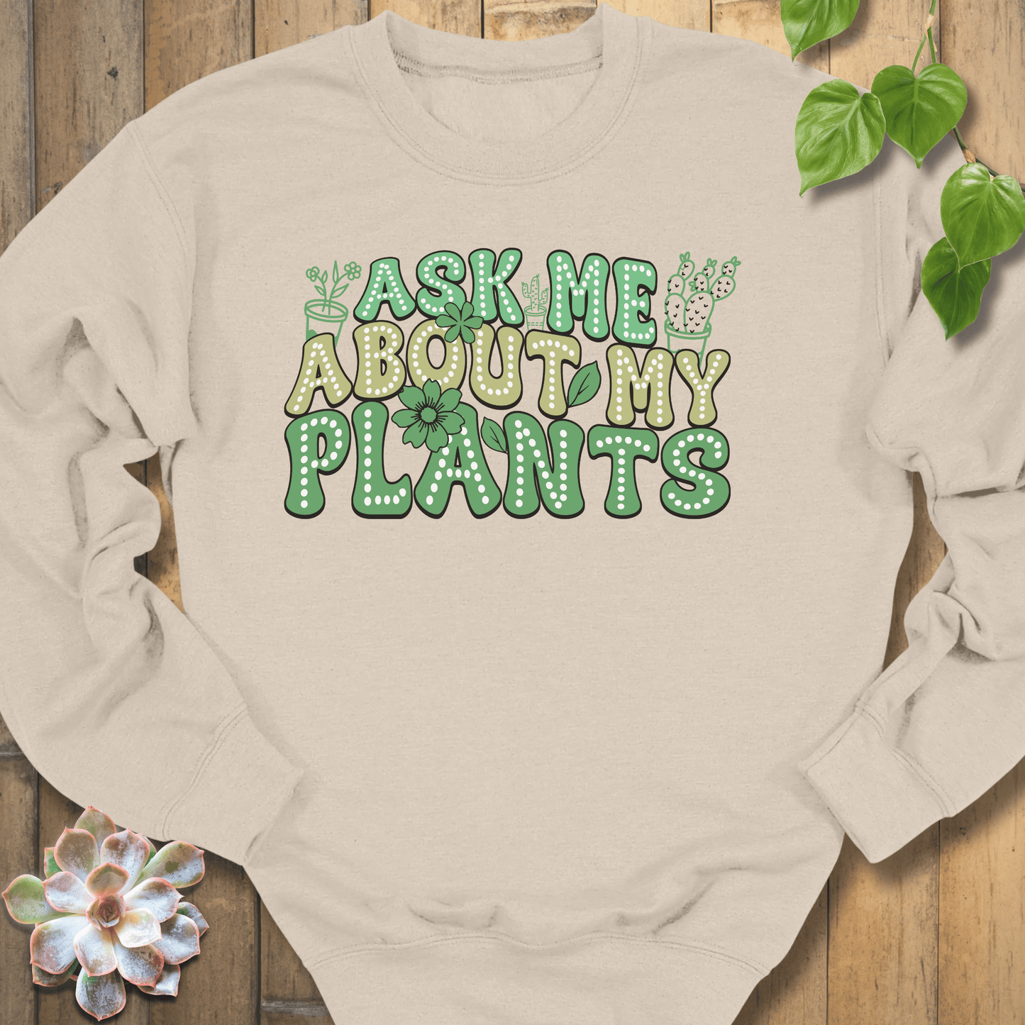 Sand / S Ask Me Sweatshirt Sweatshirt