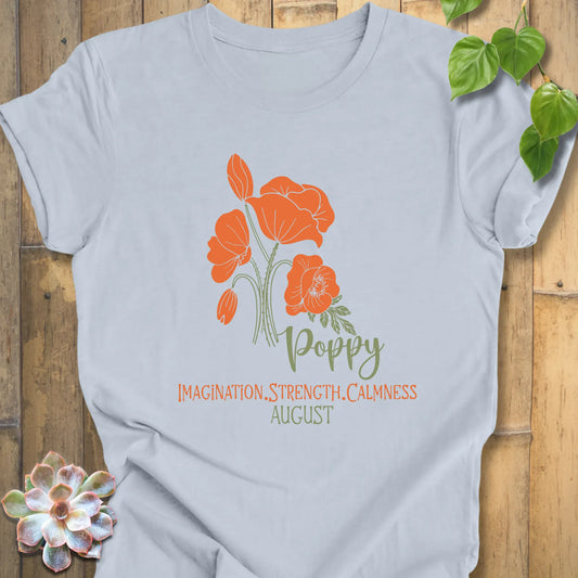 Light Blue / XS August Poppy T-shirt T-Shirt