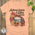 Heather Peach / S Autumn Leaves & Lattes - T-Shirt T-Shirt